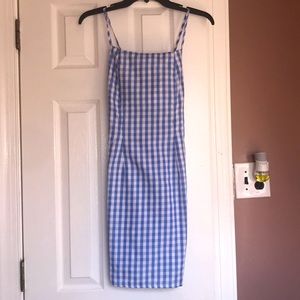 Cute Ginham Blue Dress (Small)